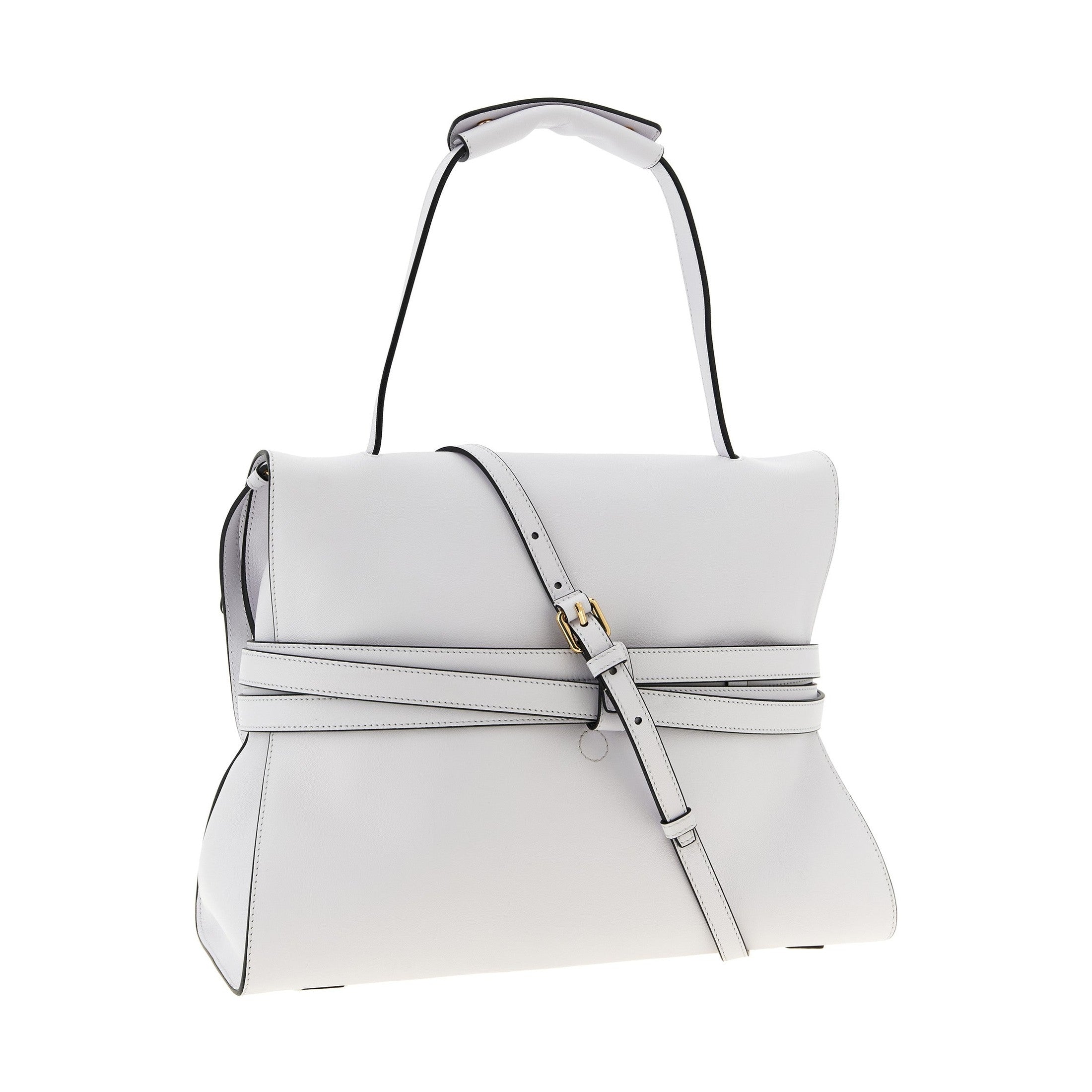 Moschino White Napa Leather / Calf Bos Taurus Shoulder Bag