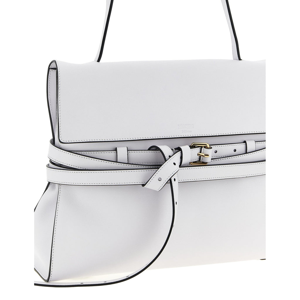Moschino White Napa Leather / Calf Bos Taurus Shoulder Bag
