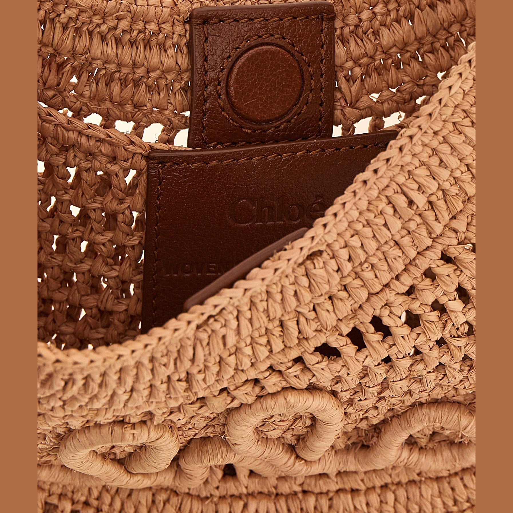 Chloé Multicolor Raffia Handbag