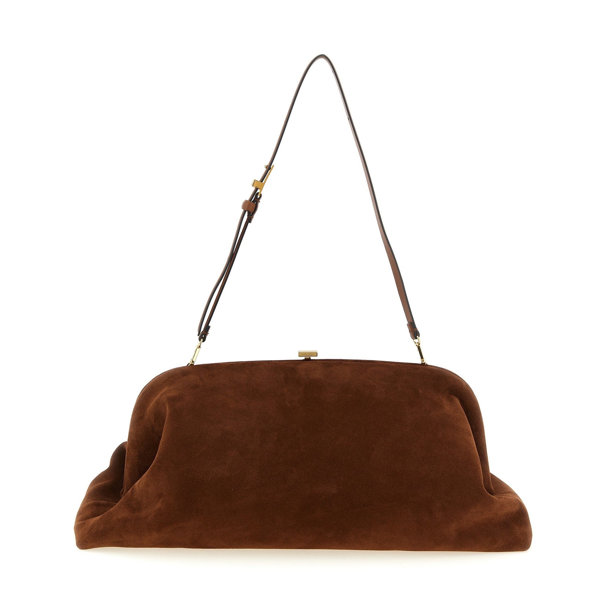Alberta Ferretti Brown Leather Clutch Bag