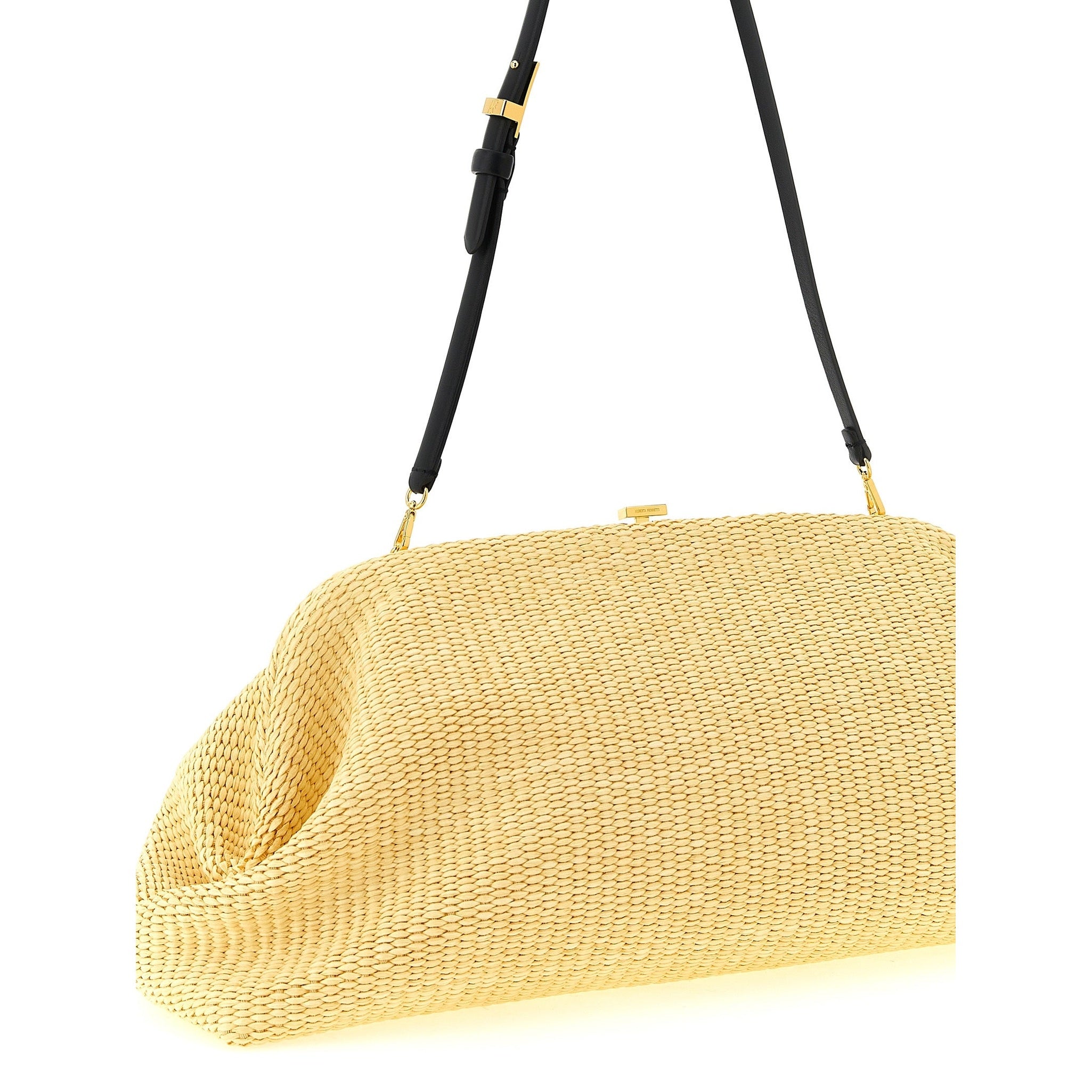 Alberta Ferretti Beige Viscose Clutch Bag