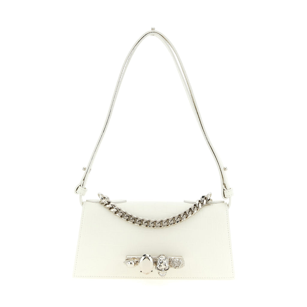 Alexander McQueen White Calfskin Shoulder Bag