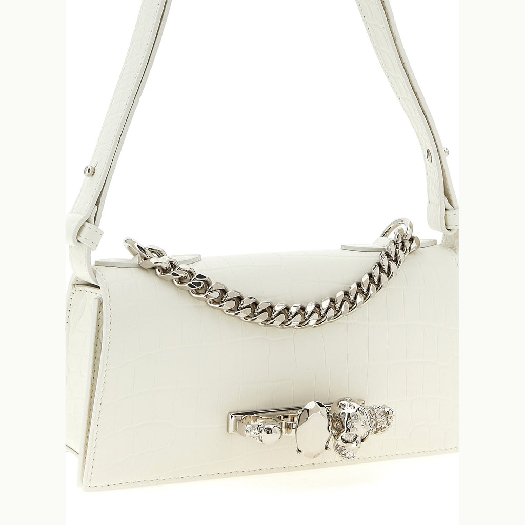 Alexander McQueen White Calfskin Shoulder Bag