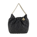 Tory Burch Black Calf Leather Bos Taurus Shoulder Bag