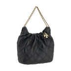 Tory Burch Black Calf Leather Bos Taurus Shoulder Bag