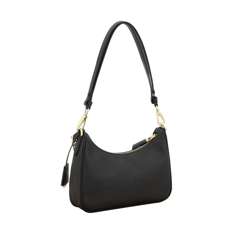 Prada Black Calf Leather Bos Taurus Shoulder Bag