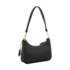 Prada Black Calf Leather Bos Taurus Shoulder Bag