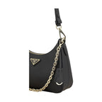 Prada Black Calf Leather Bos Taurus Shoulder Bag