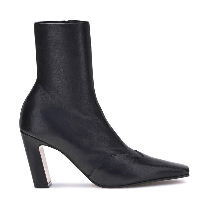 Khaite Black Calf Leather Bos Taurus Ankle Boots