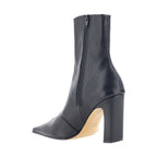 Khaite Black Calf Leather Bos Taurus Ankle Boots