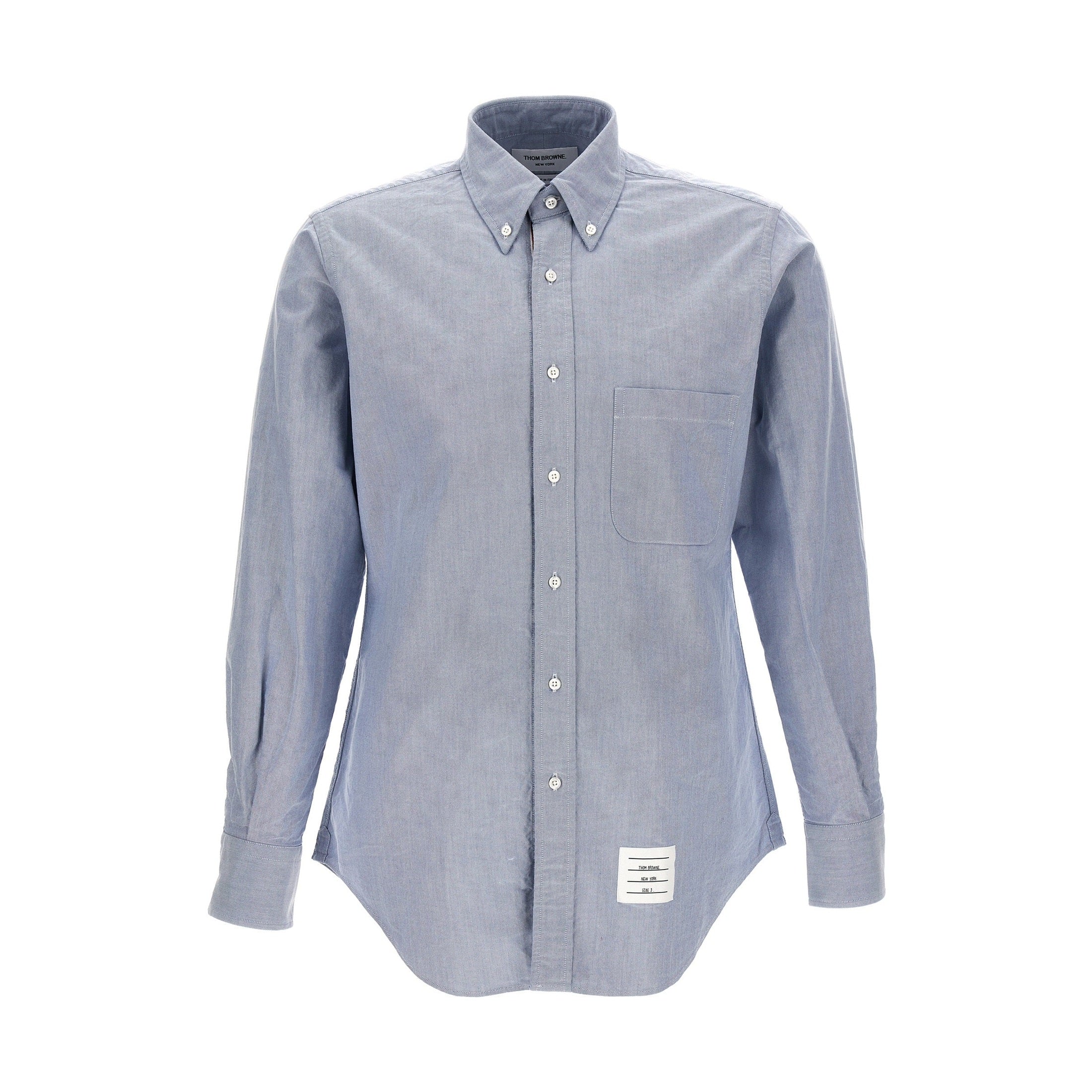 Thom Browne Blue Cotton Blouse