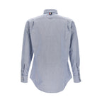 Thom Browne Blue Cotton Blouse