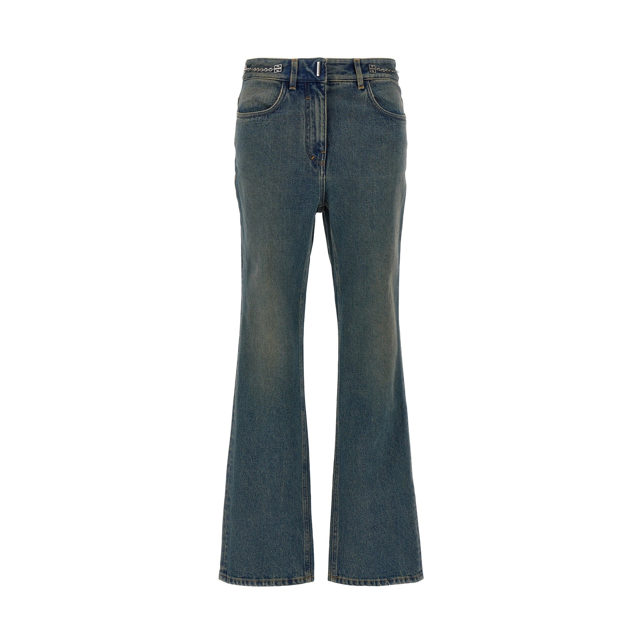 Givenchy Blue Cotton Bootcut Jeans