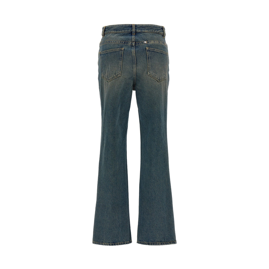 Givenchy Blue Cotton Bootcut Jeans