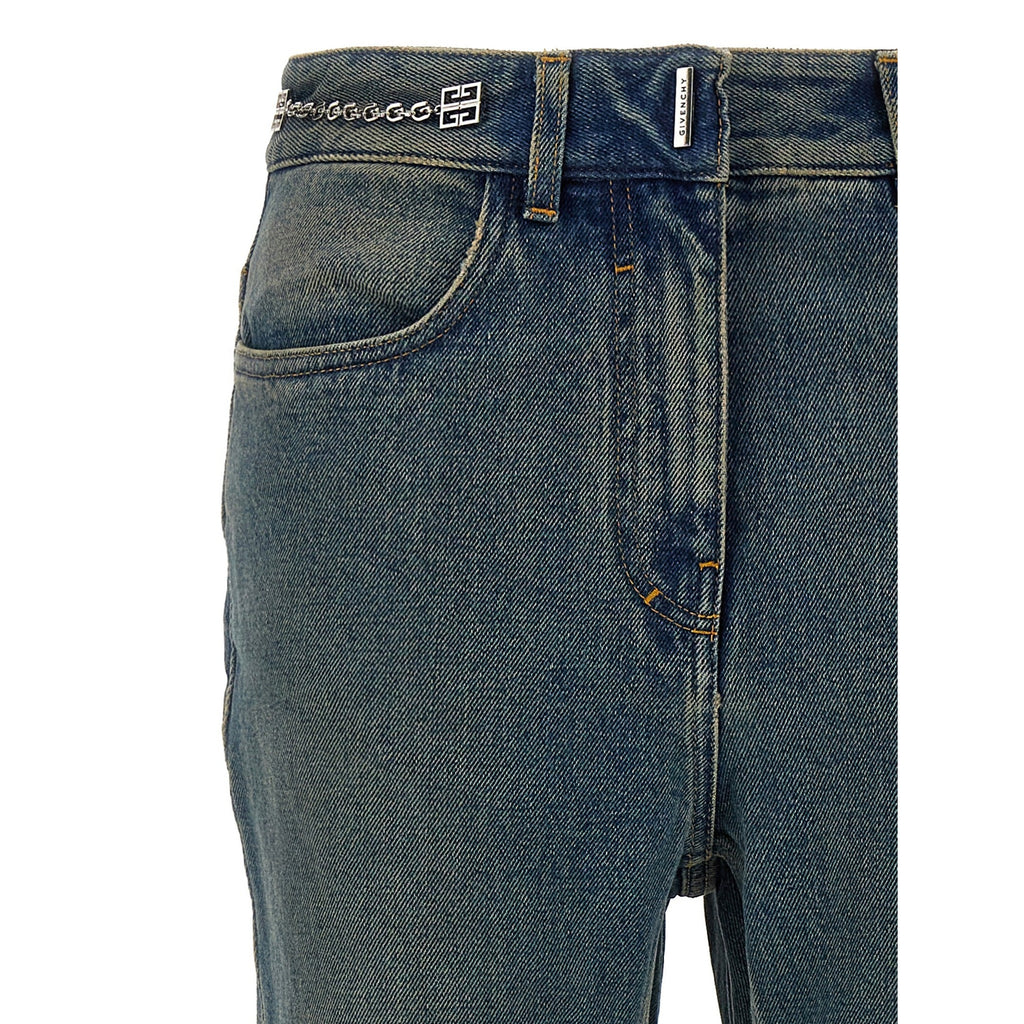 Givenchy Blue Cotton Bootcut Jeans