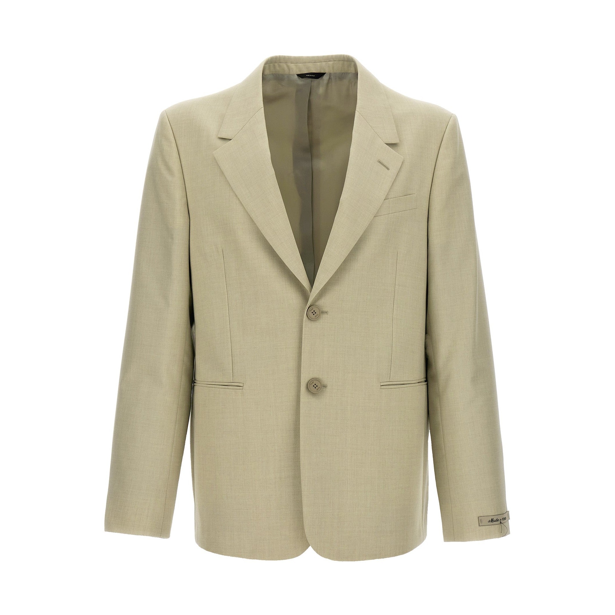 Fendi Beige Virgin Wool Blazer
