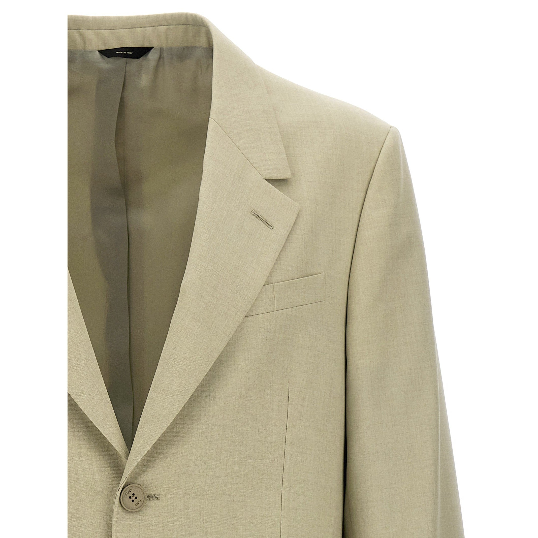 Fendi Beige Virgin Wool Blazer
