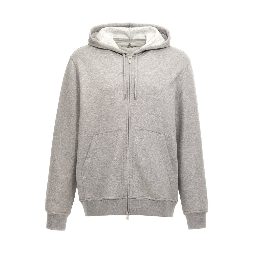 Brunello Cucinelli Gray Cotton Sweatshirt