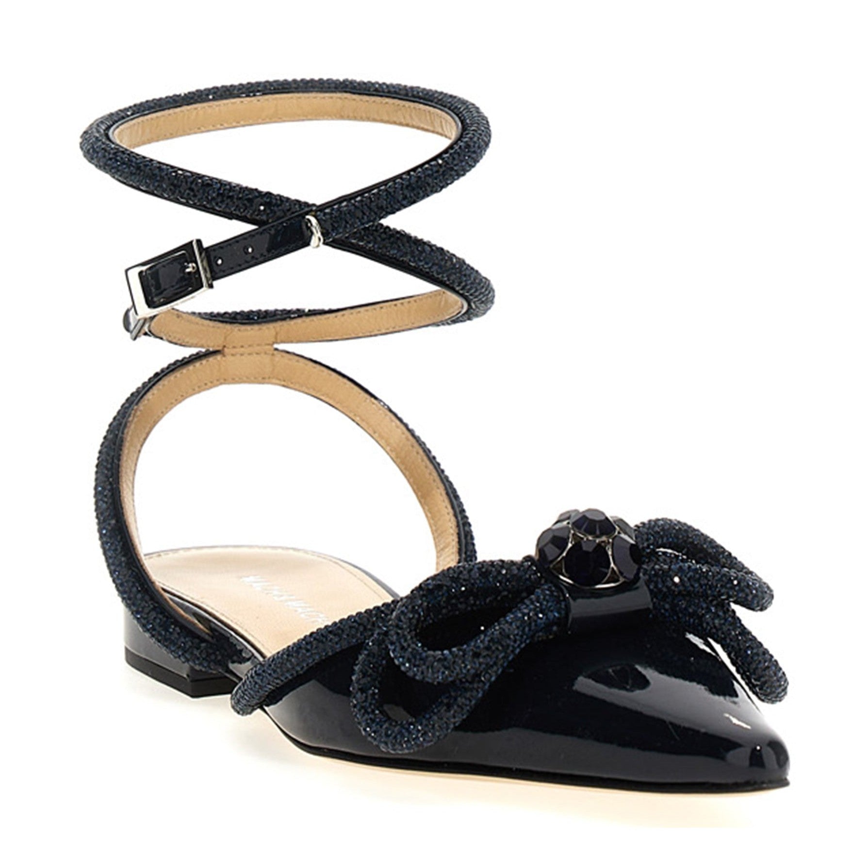 MACH & MACH Blue Calfskin Ballet Flats