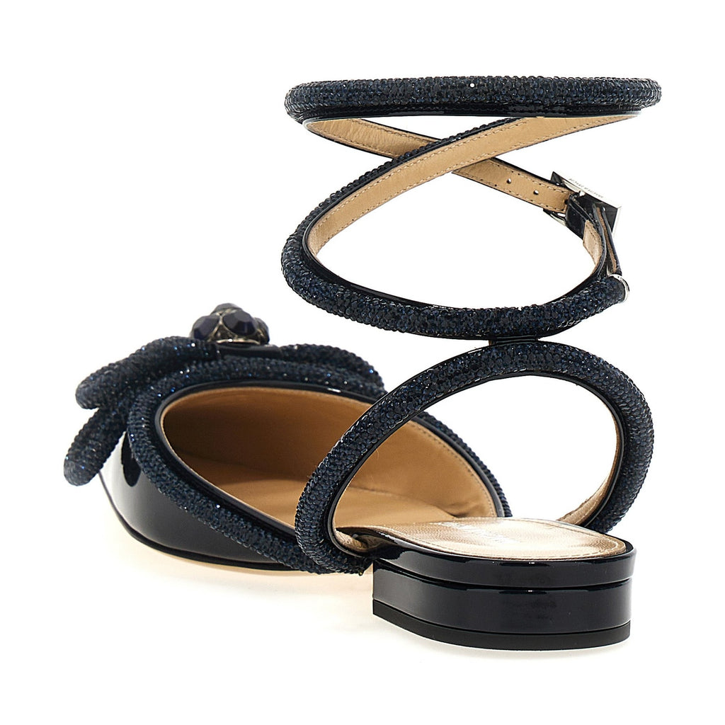 MACH & MACH Blue Calfskin Ballet Flats