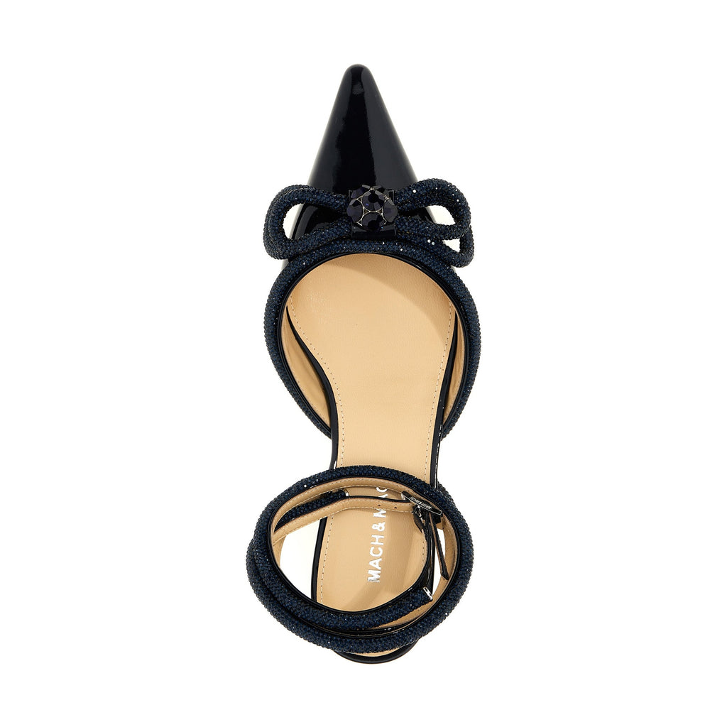 MACH & MACH Blue Calfskin Ballet Flats