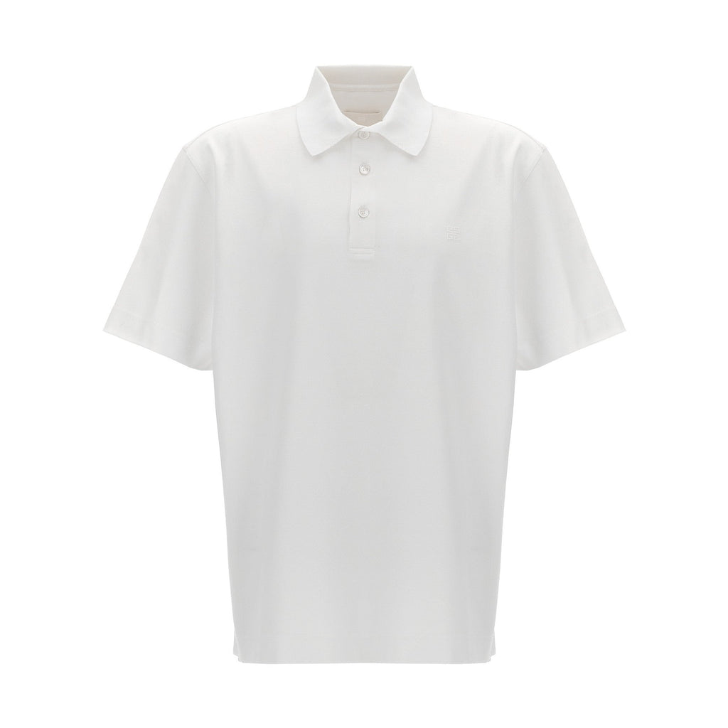 Givenchy White Cotton Polo Shirt