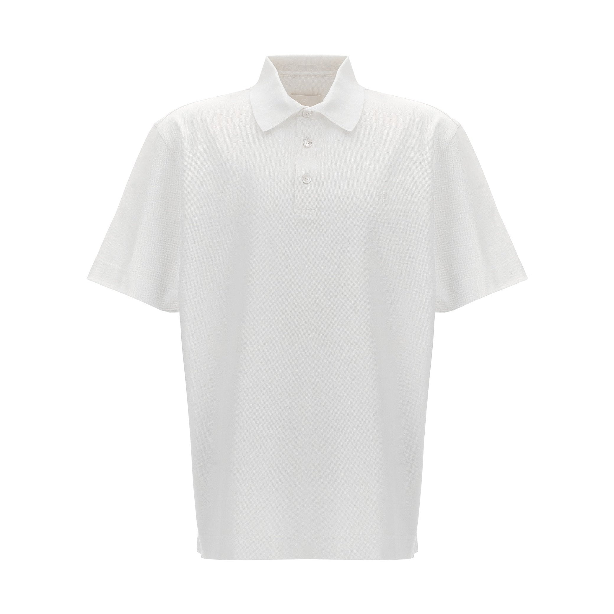 Givenchy White Cotton Polo Shirt