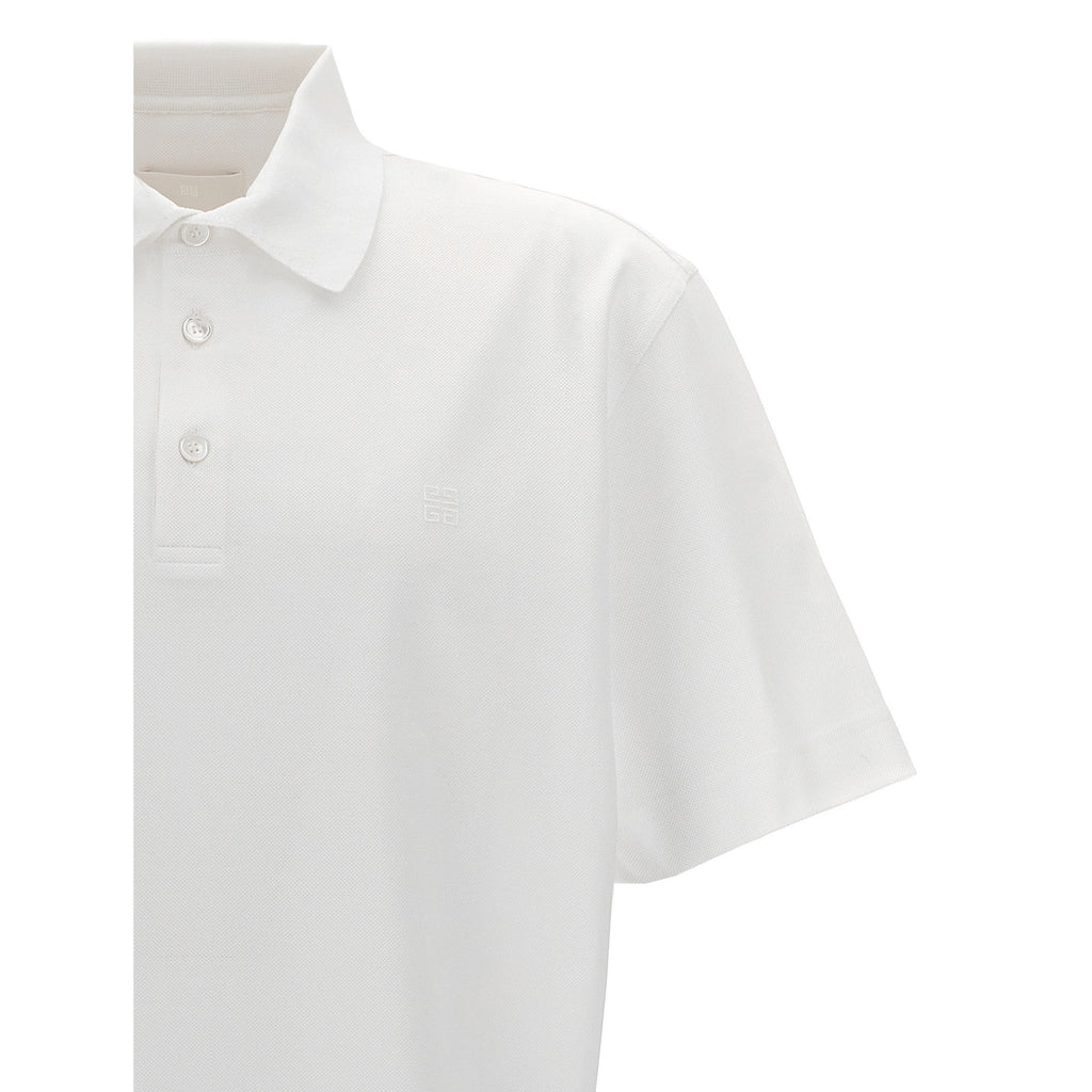Givenchy White Cotton Polo Shirt