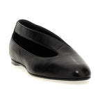 Khaite Black Lamb Leather Ballet Flats