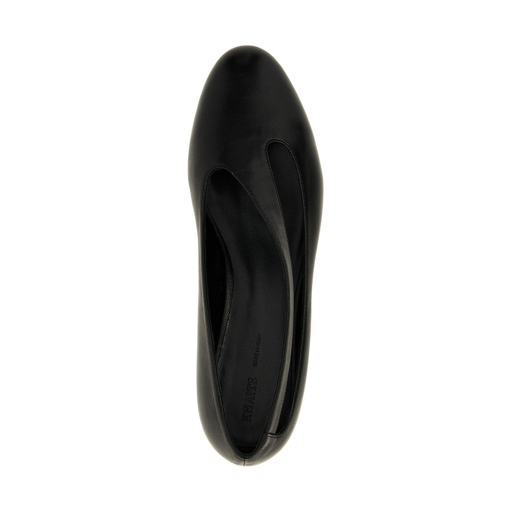 Khaite Black Lamb Leather Ballet Flats