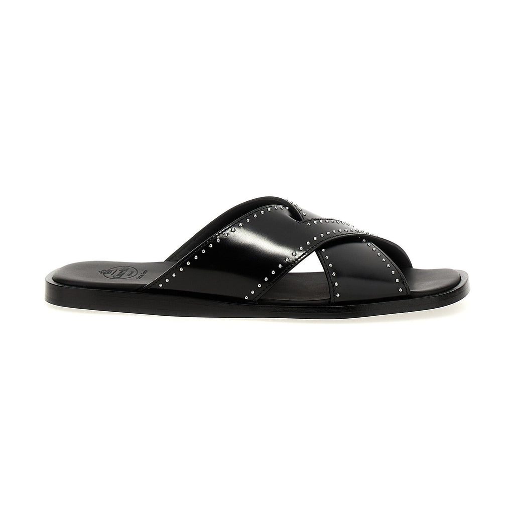 Church's Black Calf Leather Bos Taurus Slides