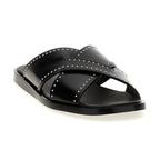 Church's Black Calf Leather Bos Taurus Slides