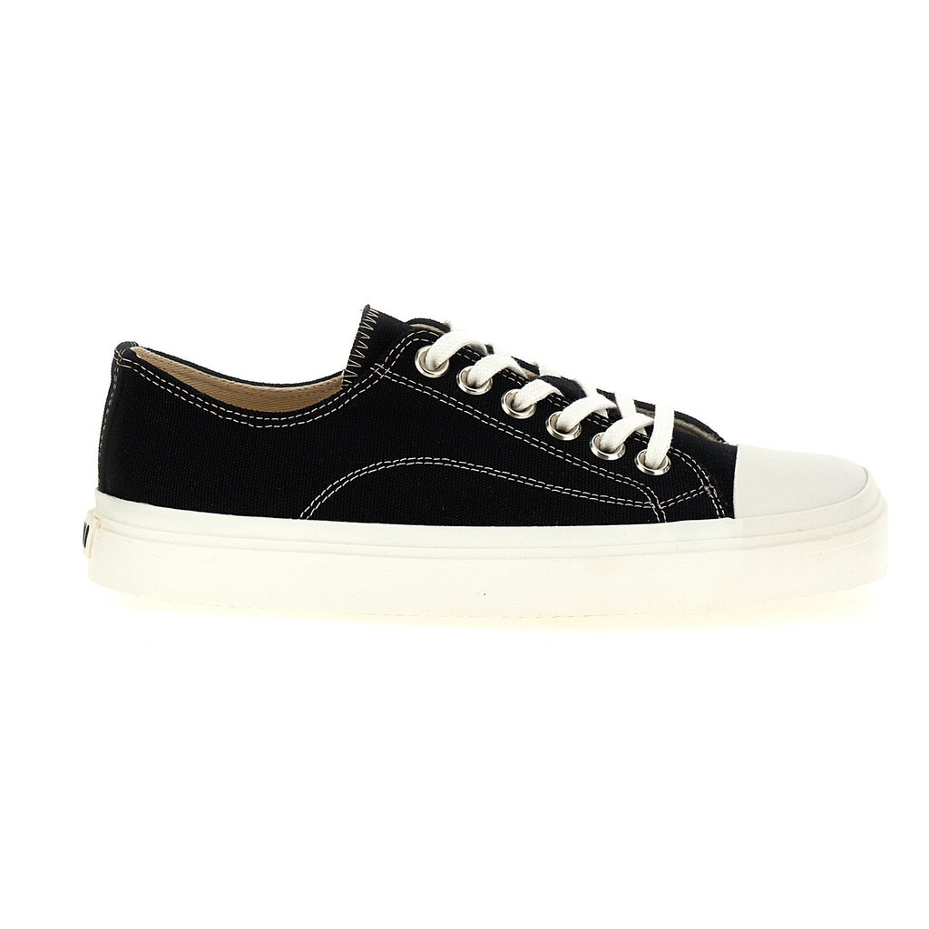 Moschino Black Cotton Low Top Sneakers