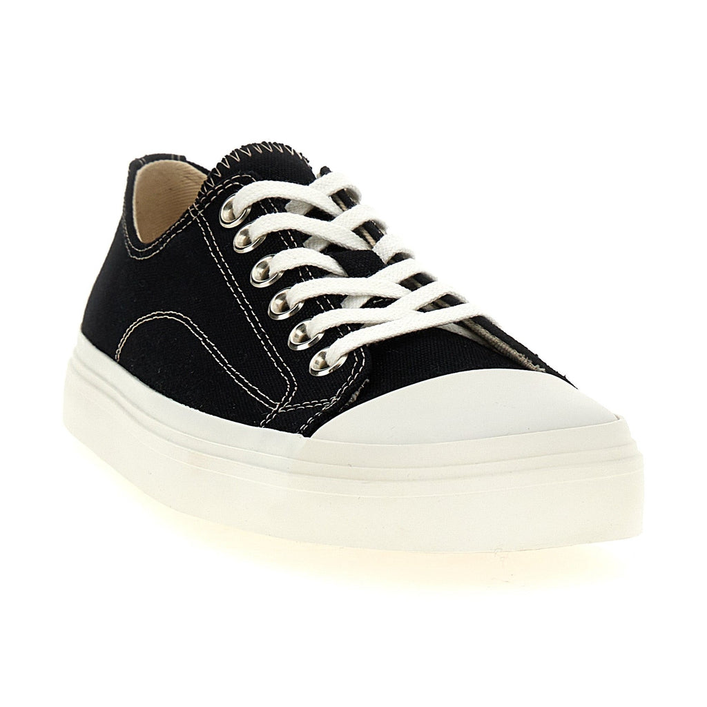 Moschino Black Cotton Low Top Sneakers