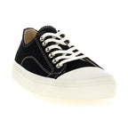 Moschino Black Cotton Low Top Sneakers