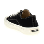 Moschino Black Cotton Low Top Sneakers