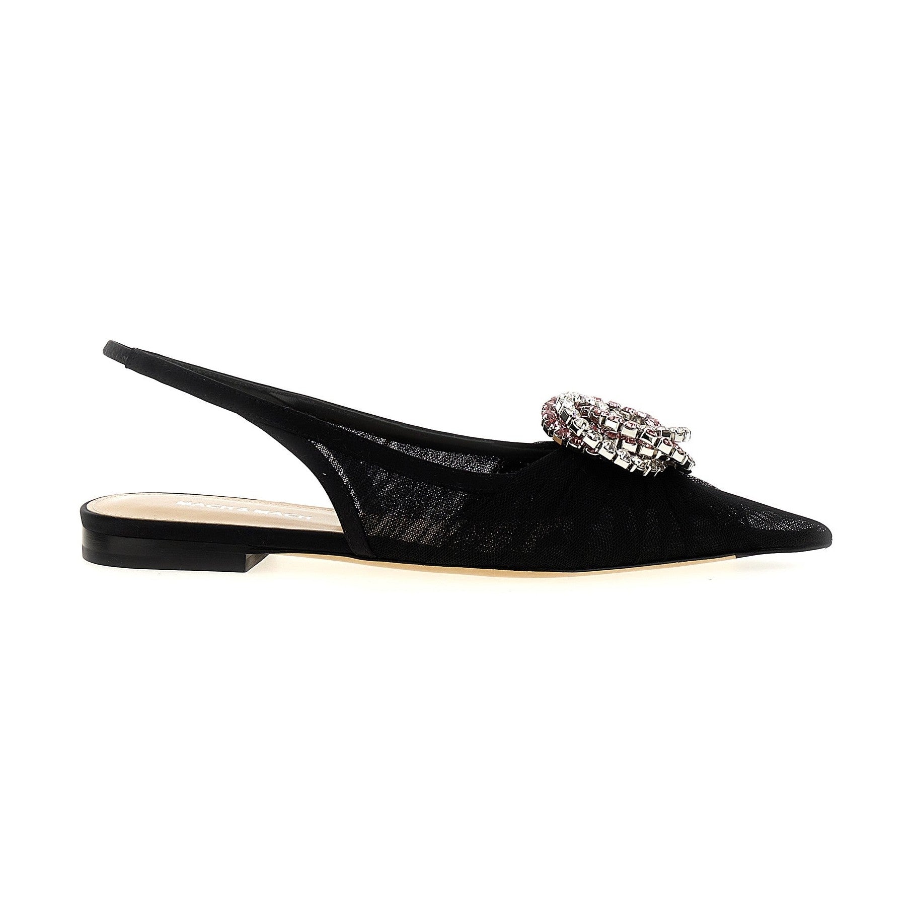 MACH & MACH Black Polyamide Ballet Flats