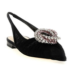 MACH & MACH Black Polyamide Ballet Flats