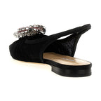 MACH & MACH Black Polyamide Ballet Flats