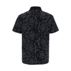 Versace Gray Cotton Polo Shirt