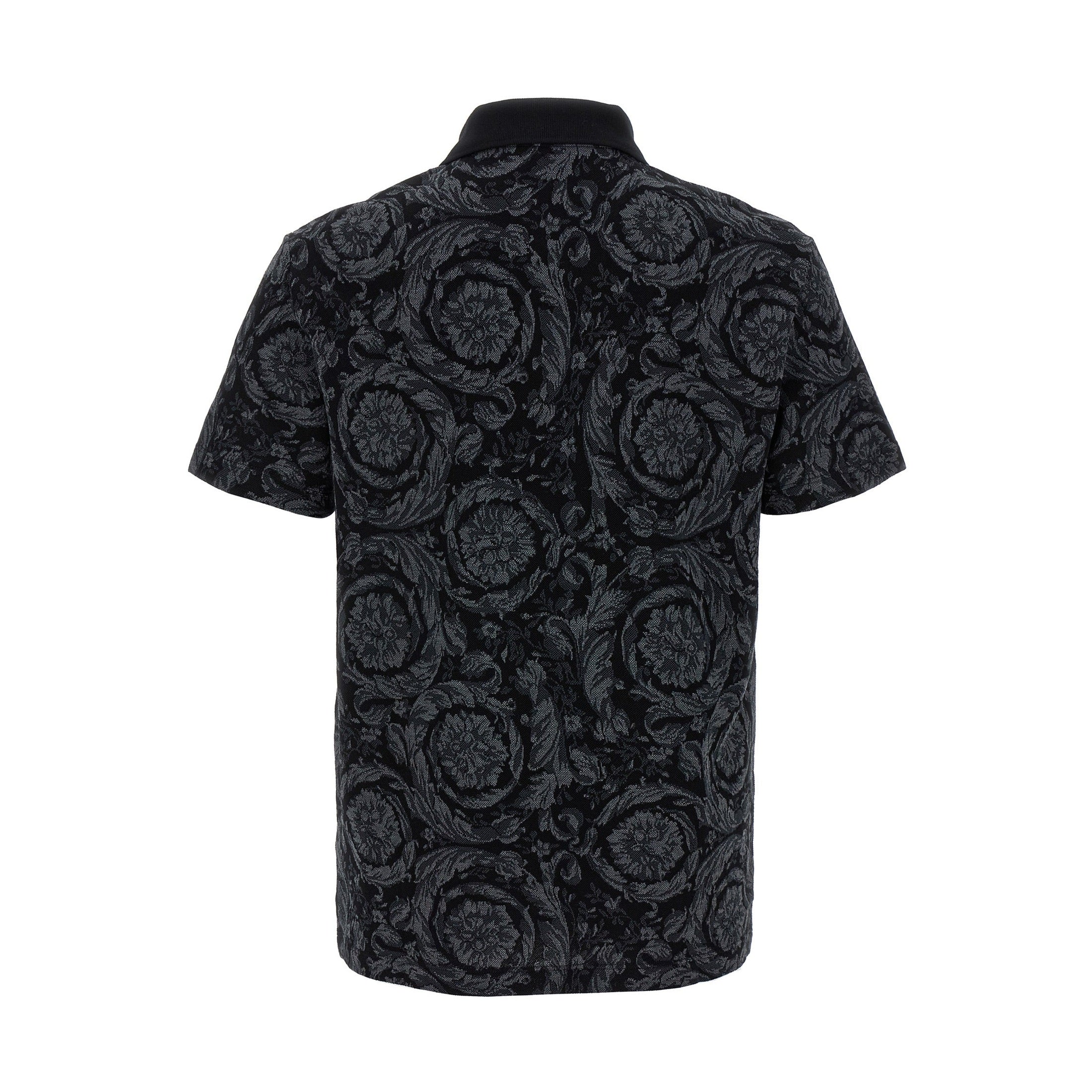 Versace Gray Cotton Polo Shirt
