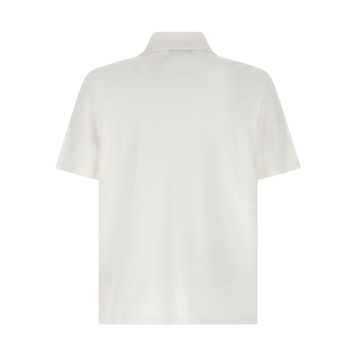 Balmain Bicolor Cotton Polo Shirt