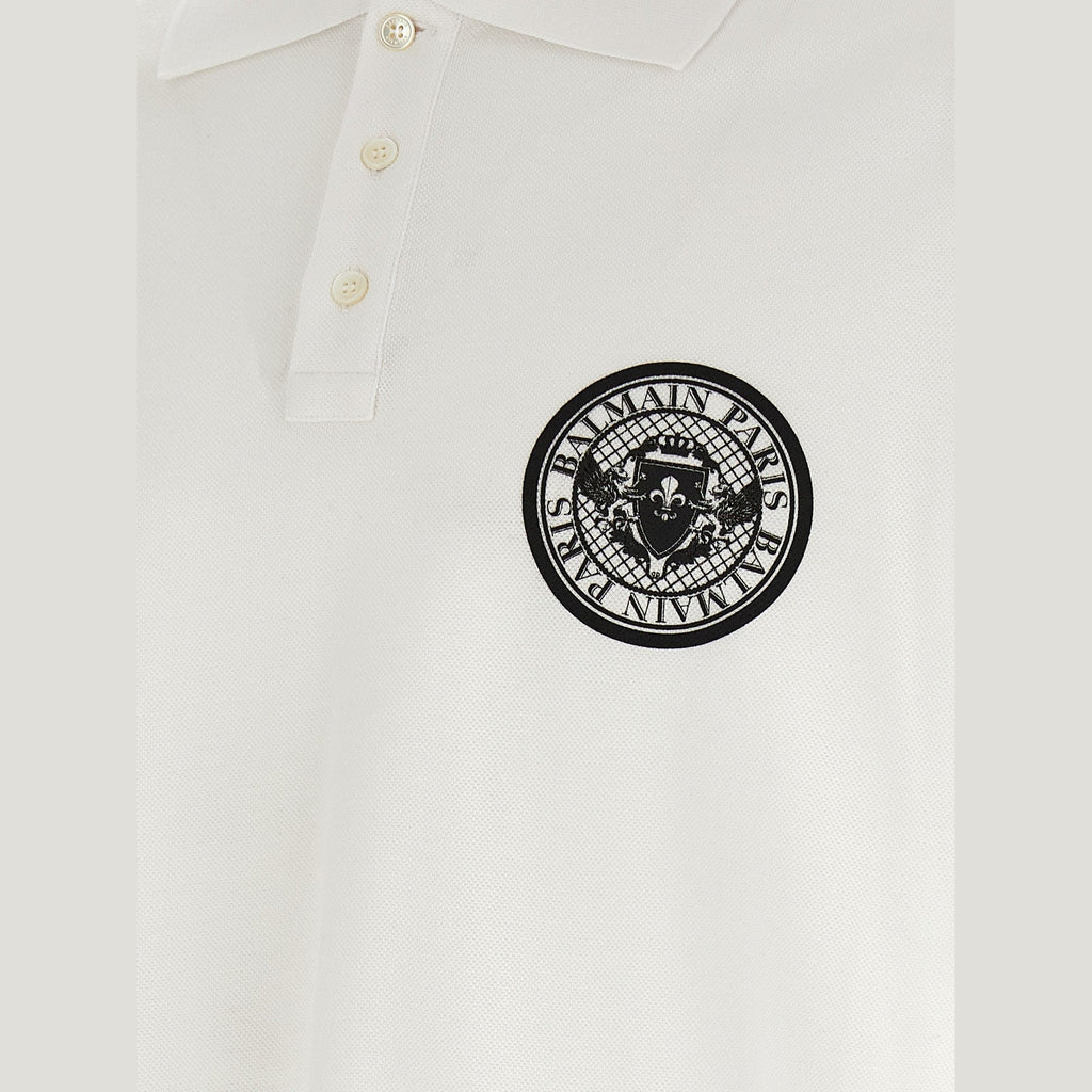 Balmain Bicolor Cotton Polo Shirt
