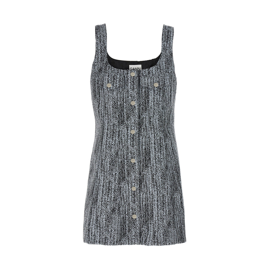 Ganni Multicolor Cotton Short Dress