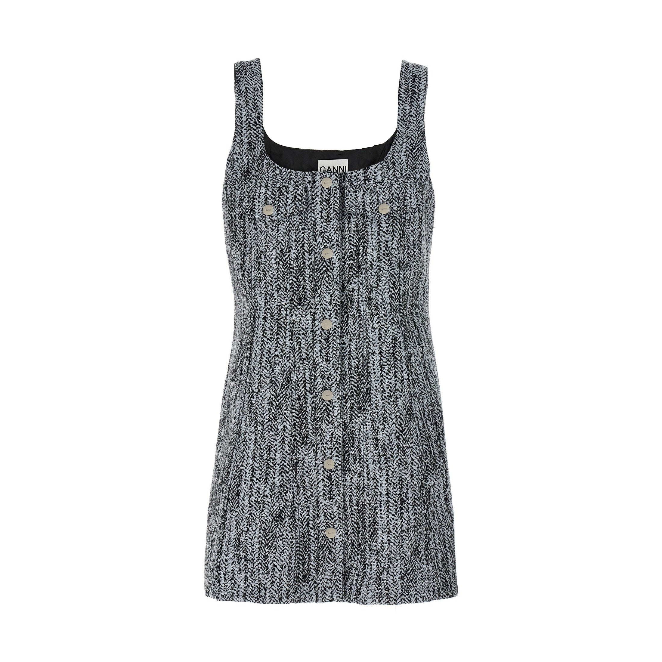 Ganni Multicolor Cotton Short Dress