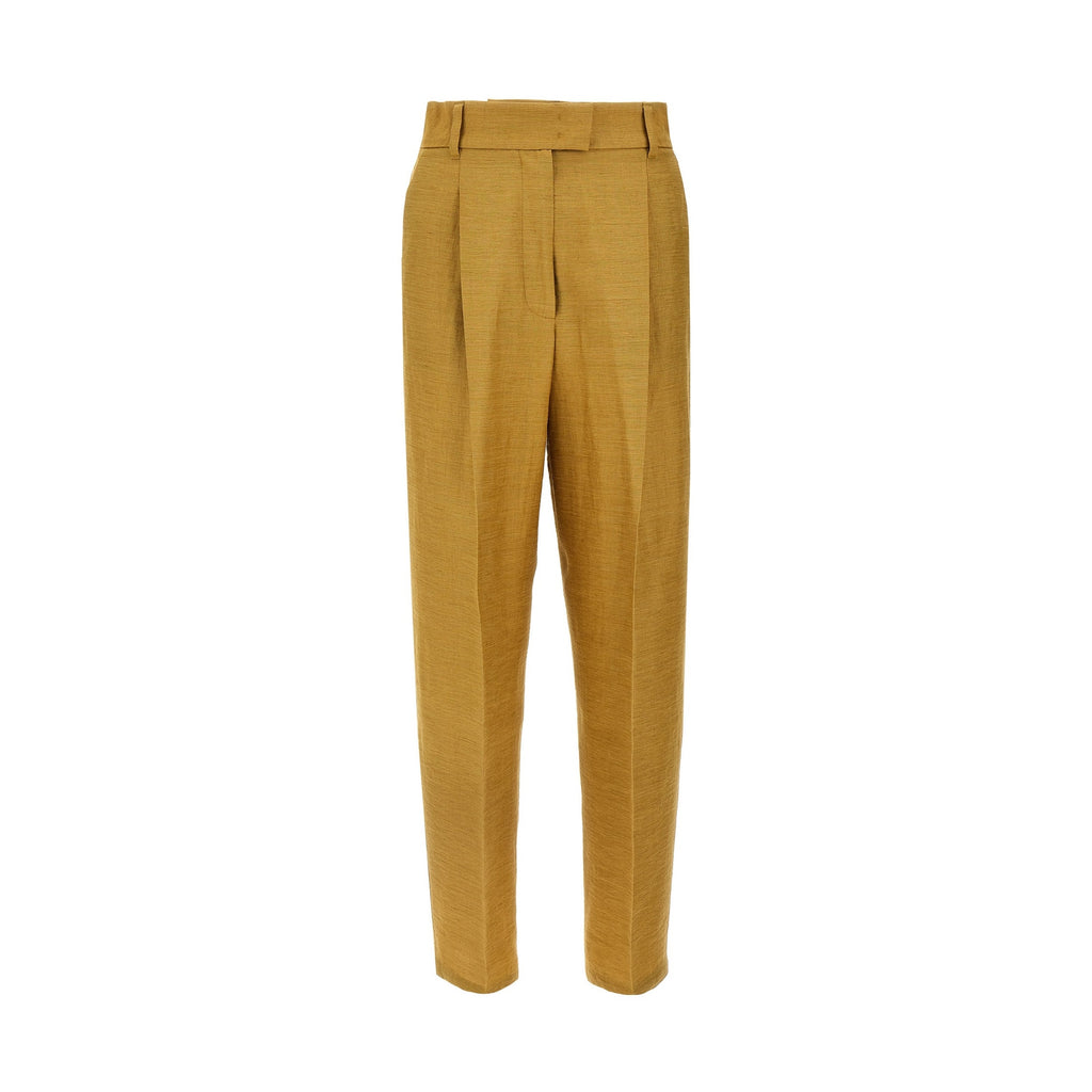 Max Mara Gold Fluorofiber Dress Pants