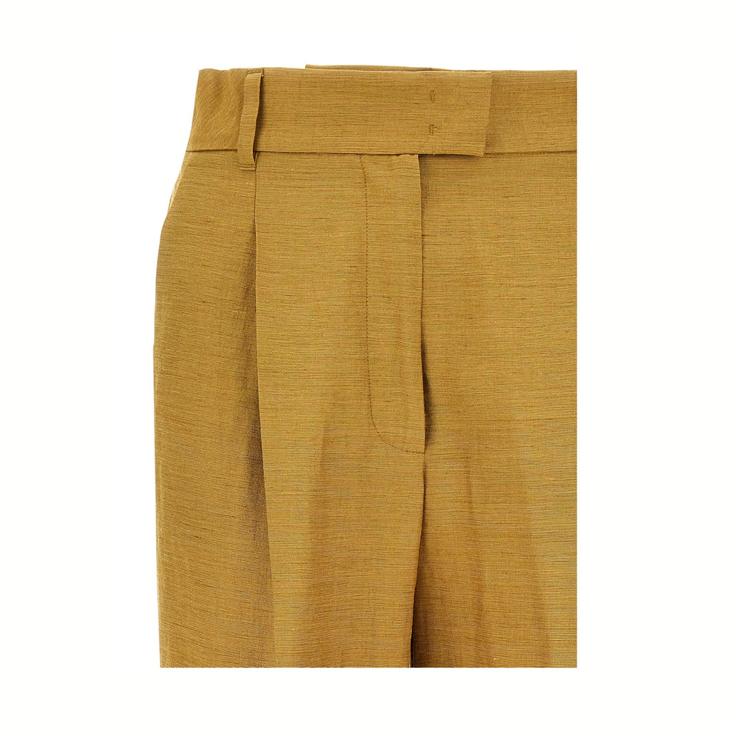 Max Mara Gold Fluorofiber Dress Pants