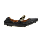 Tod's Black Lamb Leather Ballet Flats