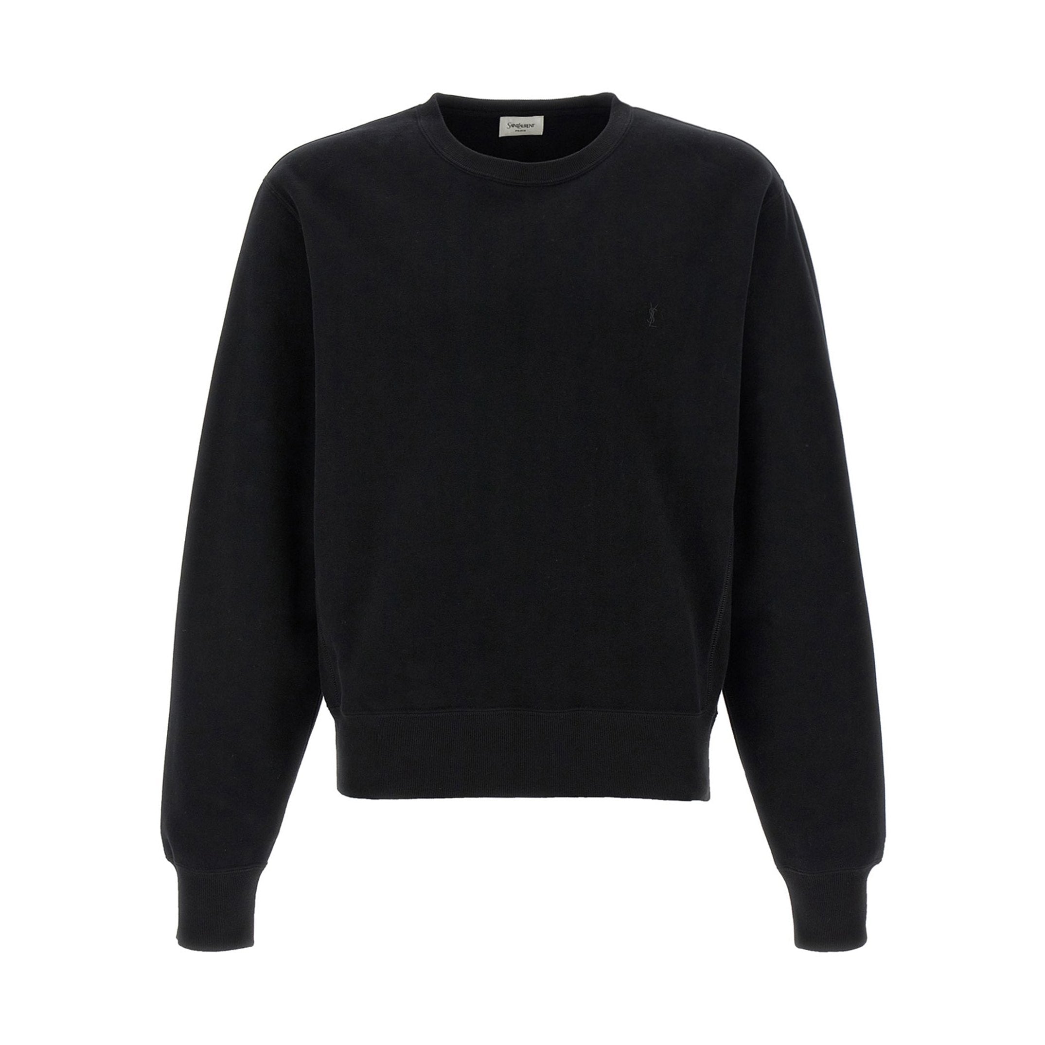 Saint Laurent Black Cotton Sweatshirt