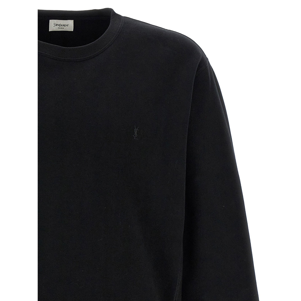Saint Laurent Black Cotton Sweatshirt